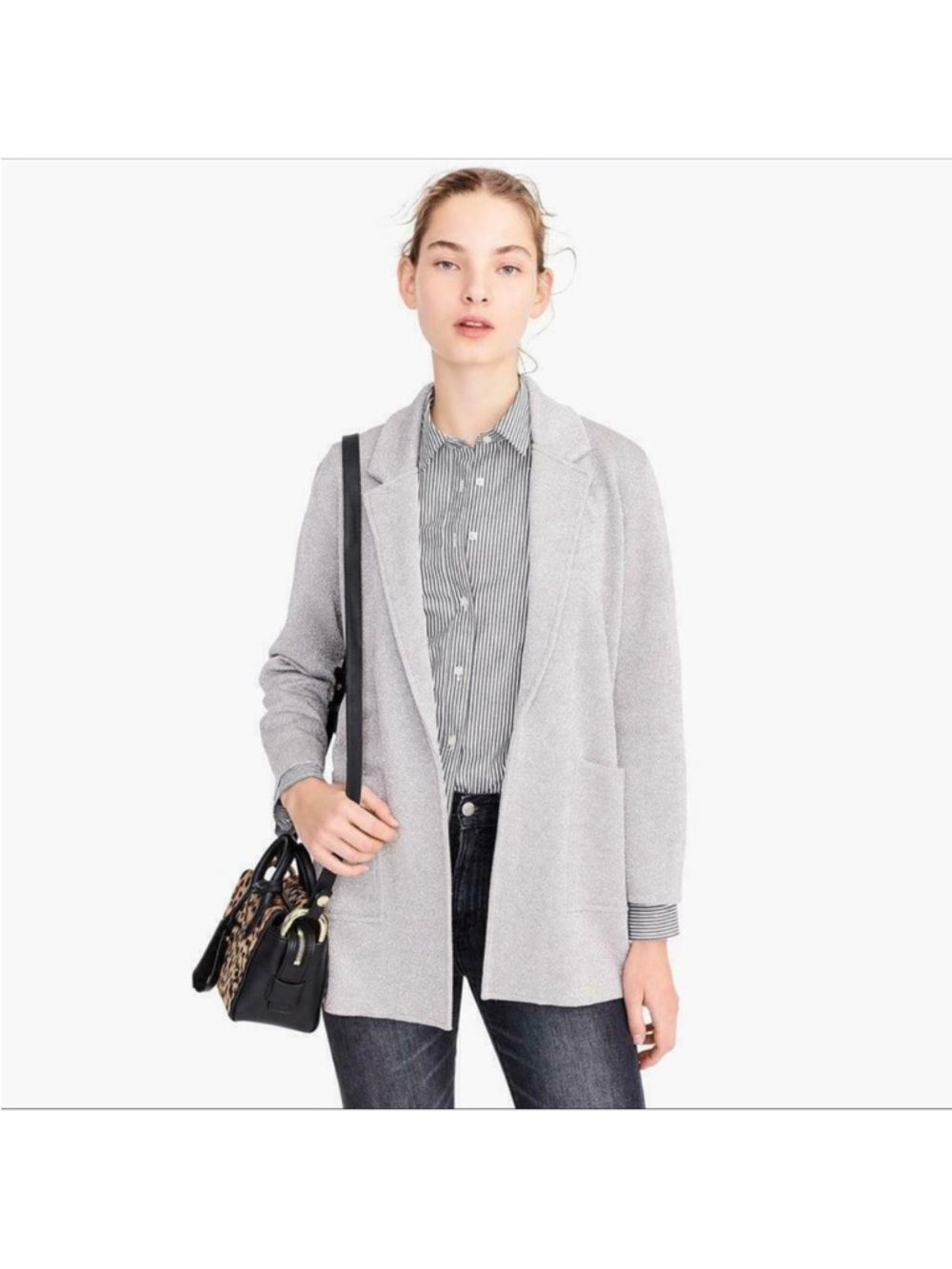 J. Crew Sophie open-front sweater blazer
